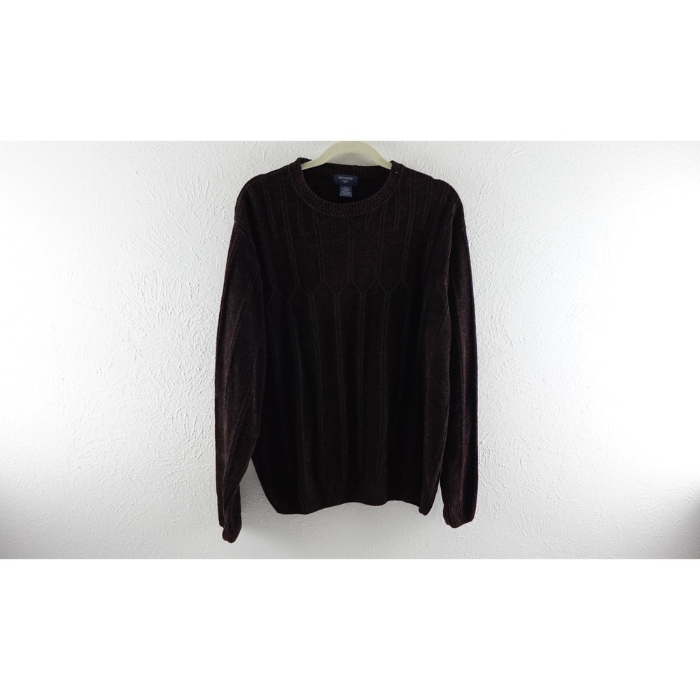 DOCKERS Sweater‎ Mens L Large Brown Pullover Crew Neck